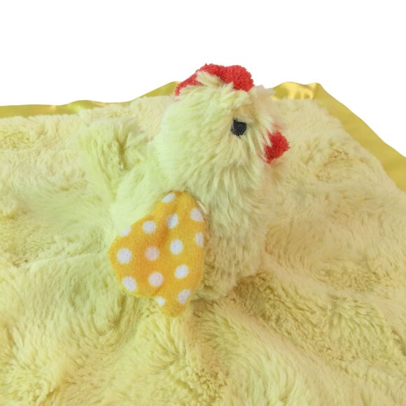 Cloud Island Yellow Chick Lovey 14" Baby Security Blanket Satin Trim Hen Chicken - Picture 3 of 6